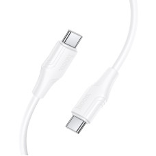Кабель HOCO X124 Bien 60W silicone charging data cable C to C White