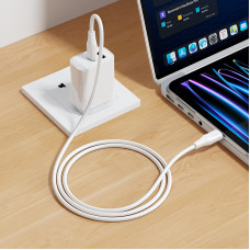 Кабель HOCO X124 Bien 60W silicone charging data cable C to C White