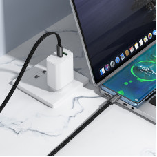 Кабель HOCO X125 Exceso 60W charging data cable C to C Black
