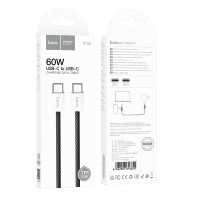 Кабель HOCO X104 Source 60W charging data cable Type-C to Type-C(L=1M) Black