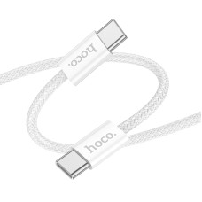 Кабель HOCO X104 Source 60W charging data cable Type-C to Type-C(L=1M) White