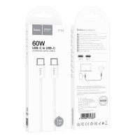 Кабель HOCO X104 Source 60W charging data cable Type-C to Type-C(L=1M) White