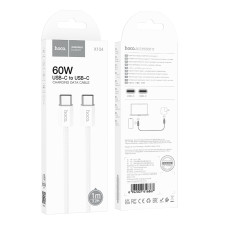 Кабель HOCO X104 Source 60W charging data cable Type-C to Type-C(L=1M) White