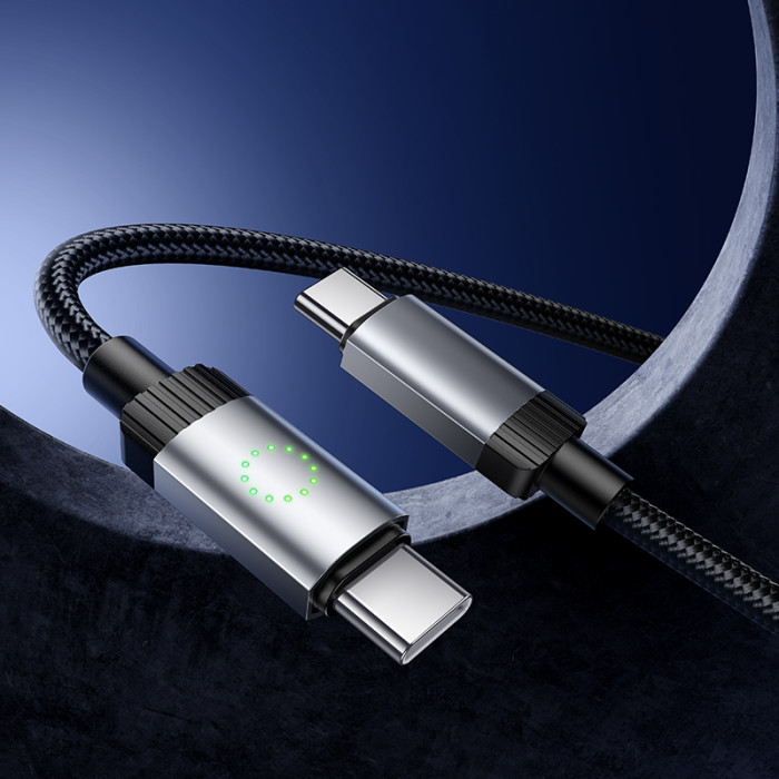 Кабель HOCO X117 Star 60W charging data cable C to C Black