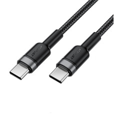 Кабель ACEFAST C22-03, Type-C to Type-C, 60W, 3A, 1.2m, Nylon Braid, Aluminum Alloy + TPE connectors, Black