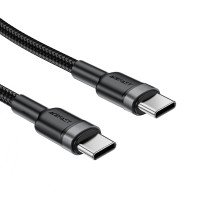 Кабель ACEFAST C22-03, Type-C to Type-C, 60W, 3A, 1.2m, Nylon Braid, Aluminum Alloy + TPE connectors, Black