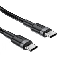 Кабель ACEFAST C22-03, Type-C to Type-C, 60W, 3A, 1.2m, Nylon Braid, Aluminum Alloy + TPE connectors, Black