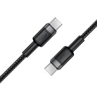 Кабель ACEFAST C22-03, Type-C to Type-C, 60W, 3A, 1.2m, Nylon Braid, Aluminum Alloy + TPE connectors, Black