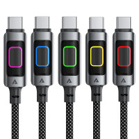 Кабель ACEFAST C21-03, Type-C to Type-C, 60W, 1.2m, Nylon, Aluminum Alloy connectors, Black