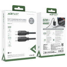 Кабель ACEFAST C16-03, Type-C to Type-C, 60W, 1.2m, TPE, TPU connectors, Black