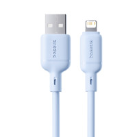 Кабель Baseus Silky Series Fast Charging Cable USB to iP 2.4A 1m Galaxy Blue