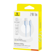 Кабель Baseus Silky Series Fast Charging Cable USB to iP 2.4A 1m Galaxy Blue