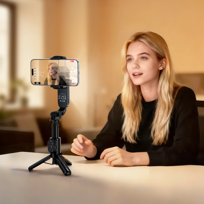Селфі-монопод HOCO K90 Feliz single-axis live broadcast holder Black