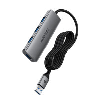 USB-хаб ACEFAST J17 USB-A  4-in-1 HUB Metal Gray