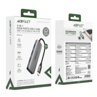 USB-хаб ACEFAST J15 USB-C 4-in-1 HUB Metal Gray