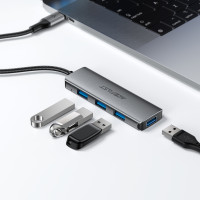 USB-хаб ACEFAST J15 USB-C 4-in-1 HUB Metal Gray