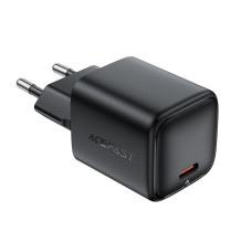 Мережевий зарядний пристрій ACEFAST A136 PD40W mini GaN USB-C fast charger Black