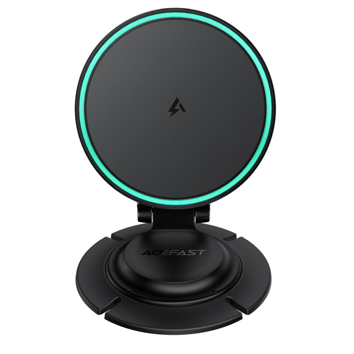 Автотримач для телефона з БЗП ACEFAST D65 magnetic folding wireless charging car holder Black