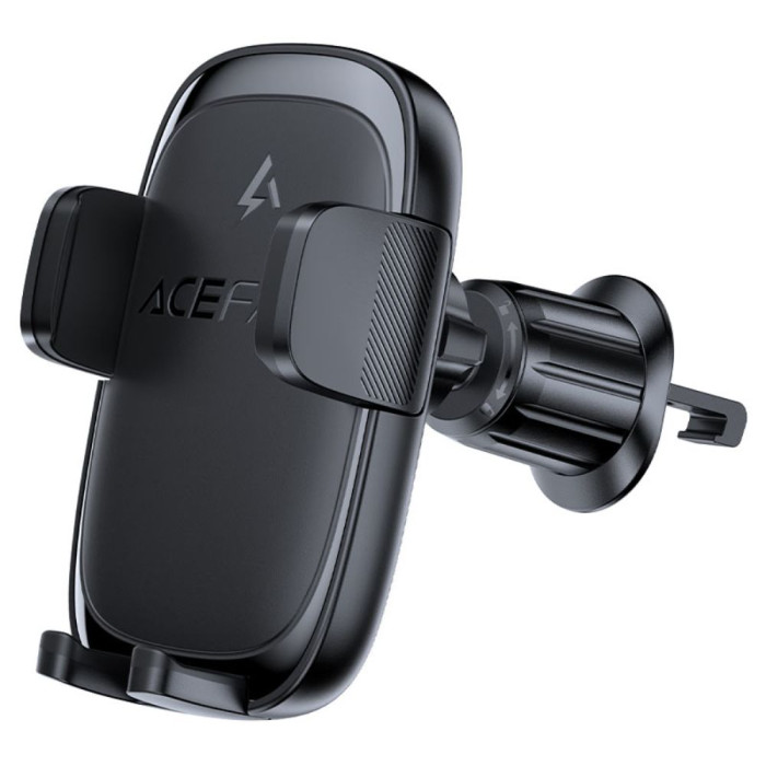 Автотримач для телефона з БЗП ACEFAST D48 press type wireless charging car holder for air vent Black