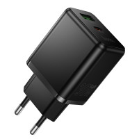 Мережевий зарядний пристрій HOCO C157A Smart PD30W+QC3.0 multi-protocol charger(EU) Black