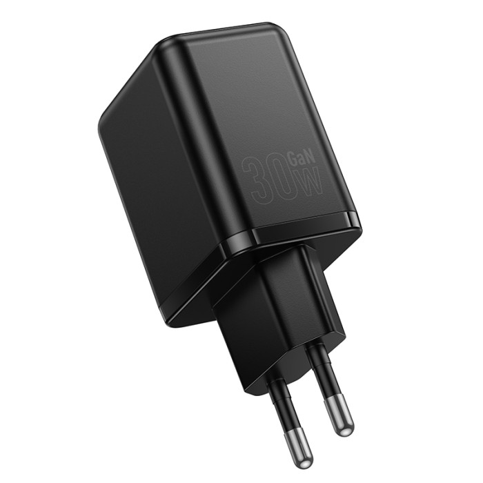 Мережевий зарядний пристрій HOCO C157A Smart PD30W+QC3.0 multi-protocol charger(EU) Black
