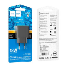 Мережевий зарядний пристрій HOCO CS12A Ocean single port QC3.0 charger Black