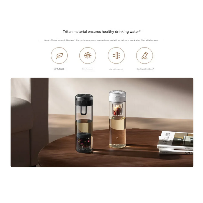 Магнітна пляшка для води та чаю Xiaomi Mijia Magnetic Tea Storage Cup Black