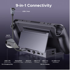 Док-станція UGREEN CM800 9in1 USB-C Output：1×DP, 1×USB-C, 3×USB-A, 1×RJ45, 1×SD Card Slot, 1×TF Card Slot Space Gray