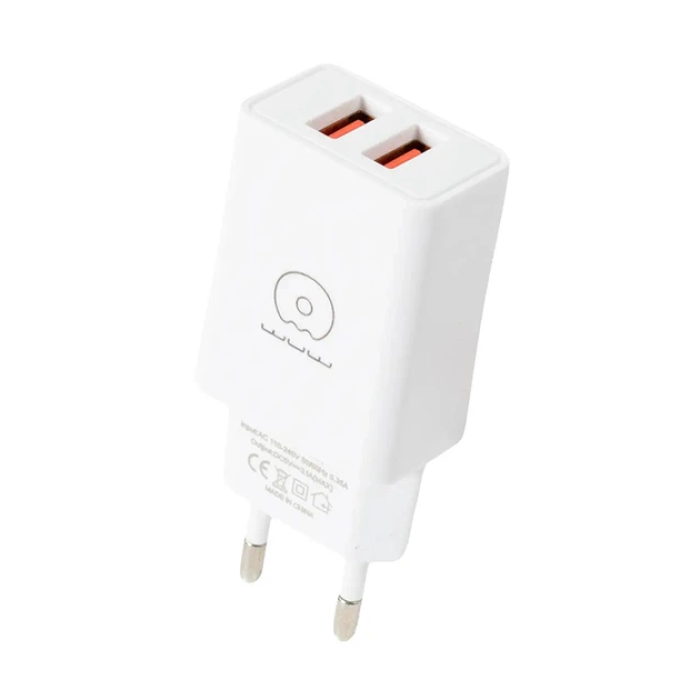 Мережевий зарядний пристрій з кабелем WUW-T55 2USB/3.1A set IP