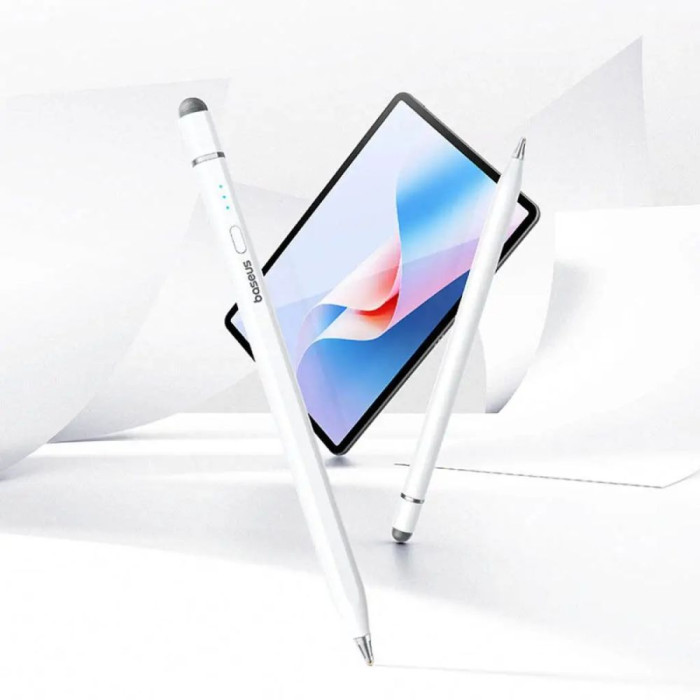 Стилус Baseus Wise Writing HN1 Universal Version Wired Charging 2-in-1 Stylus For HUAWEI/XIAOMI Moon White (With Type-C Cable*1 and Tip*1 and Palm Re