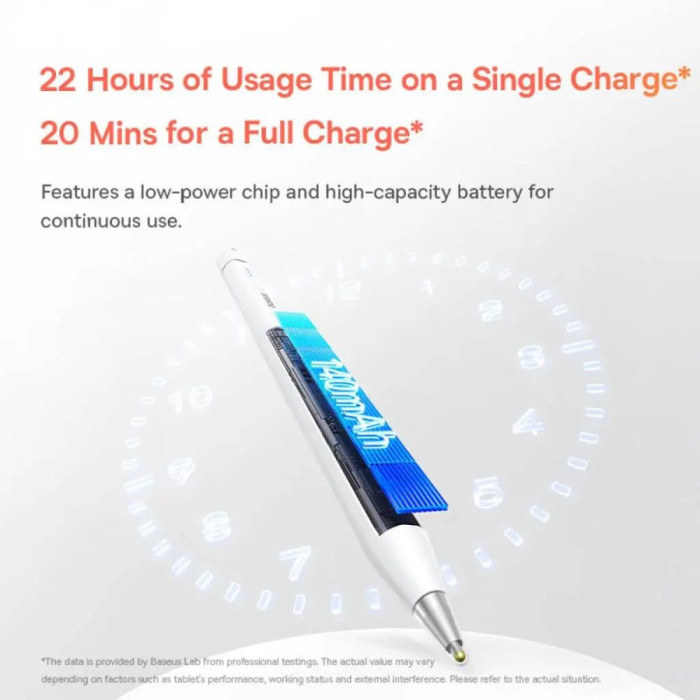 Стилус Baseus Wise Writing HN1 Universal Version Wired Charging 2-in-1 Stylus For HUAWEI/XIAOMI Moon White (With Type-C Cable*1 and Tip*1 and Palm Re