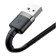 Кабель Baseus Cafule Cable USB For iP 2A 3m Gray+Black