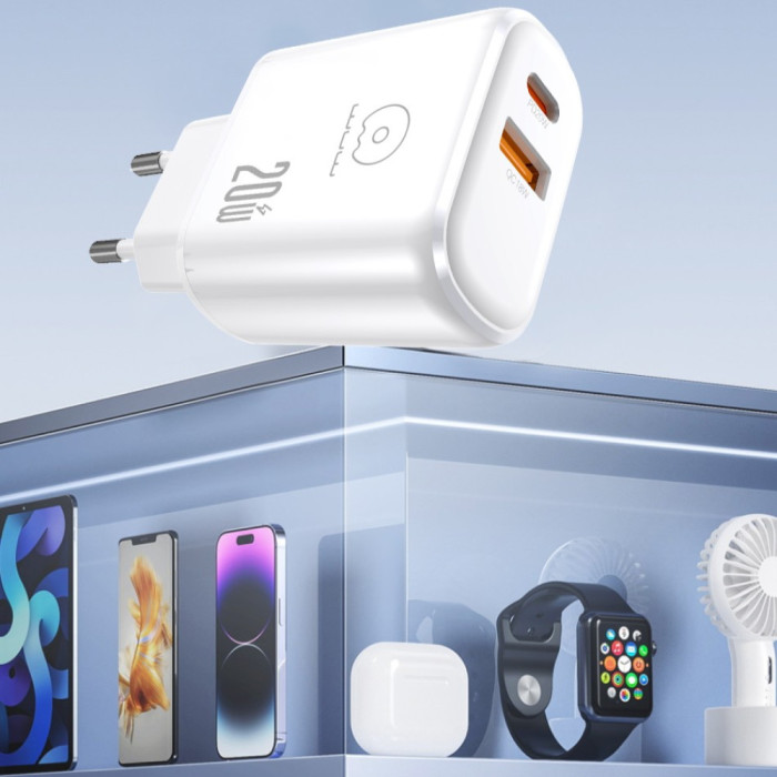 Мережевий зарядний пристрій WUW-C276 PD20W+QC18W