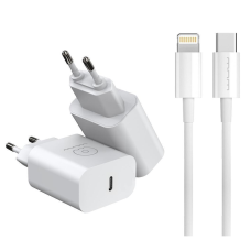 Мережевий зарядний пристрій з кабелем WUW-T81L PD 20W USB C fast charger +USB C to Lightning cable kit