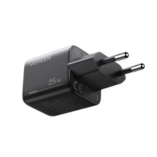 Мережевий зарядний пристрій з кабелем UGREEN X517 25W USB-C GaN Fast Charger Set EU+1M CC Cable black