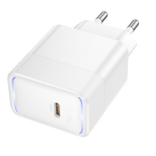 Мережевий зарядний пристрій з кабелем HOCO CS113A Lounge single port PD40W charger White