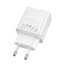 Мережевий зарядний пристрій з кабелем HOCO CS113A Lounge single port PD40W charger White