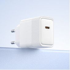Мережевий зарядний пристрій з кабелем HOCO CS113A Lounge single port PD40W charger White