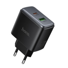 Мережевий зарядний пристрій HOCO C158A Upgrade PD45W(1C1A) charger(EU) Black