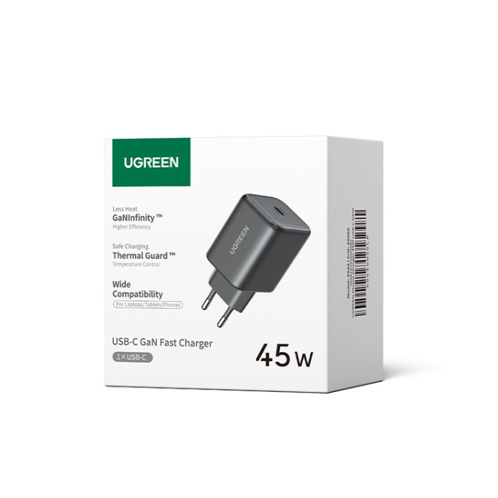 Мережевий зарядний пристрій UGREEN X524 45W USB-C GaN Fast Charger EU black