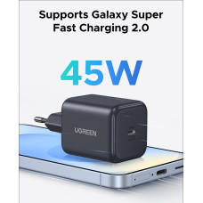 Мережевий зарядний пристрій UGREEN X524 45W USB-C GaN Fast Charger EU black