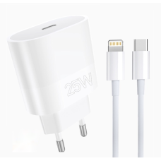 Мережевий зарядний пристрій з кабелем WUW-T86L PD 25W fast charger + USB C to lighting set