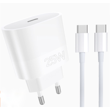 Мережевий зарядний пристрій з кабелем WUW-T86C PD 25W fast charger + USB C to USB C cable set