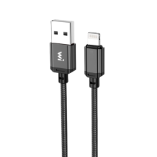 Кабель Wibrand Cobra nylon charging data cable for iP 1m Black