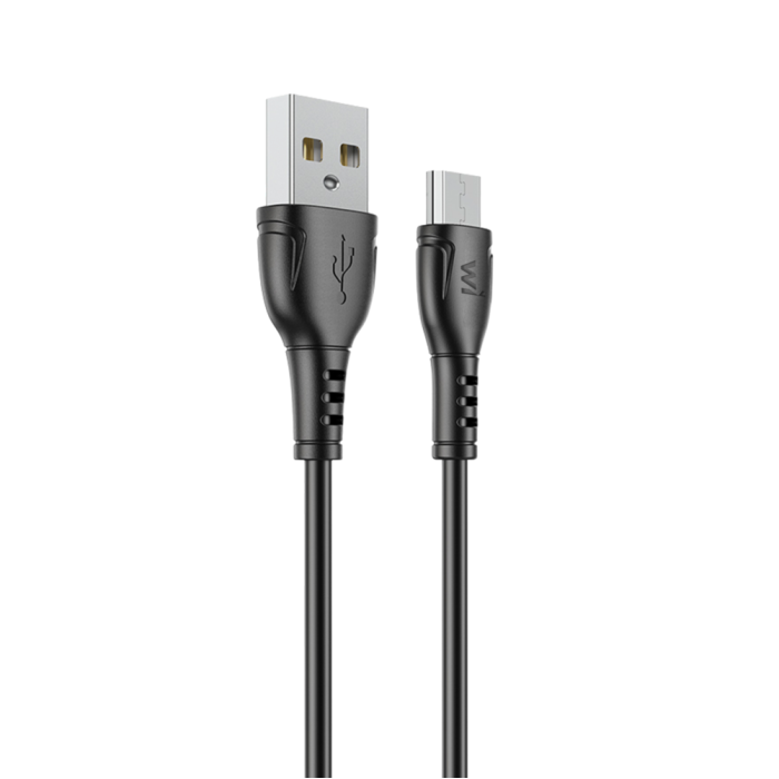 Кабель Wibrand Boa PVC charging data cable for Micro 1m Black