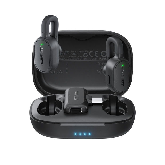 Бездротова мікрофонна система ACEFAST R4 dual-mic (Type-C) Black