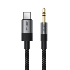 Аудіокабель ACEFAST J11 Type-C to 3.5mm male, nylon braid, 1m, Black