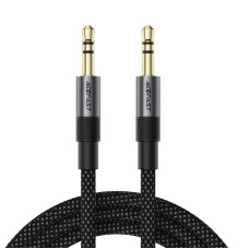 Аудіокабель ACEFAST J10 3.5mm male to 3.5mm male, nylon braid, 1m, Black