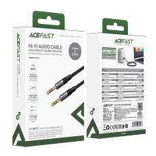 Аудіокабель ACEFAST J10 3.5mm male to 3.5mm male, nylon braid, 1m, Black