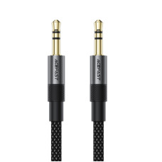 Аудіокабель ACEFAST J10 3.5mm male to 3.5mm male, nylon braid, 1m, Black